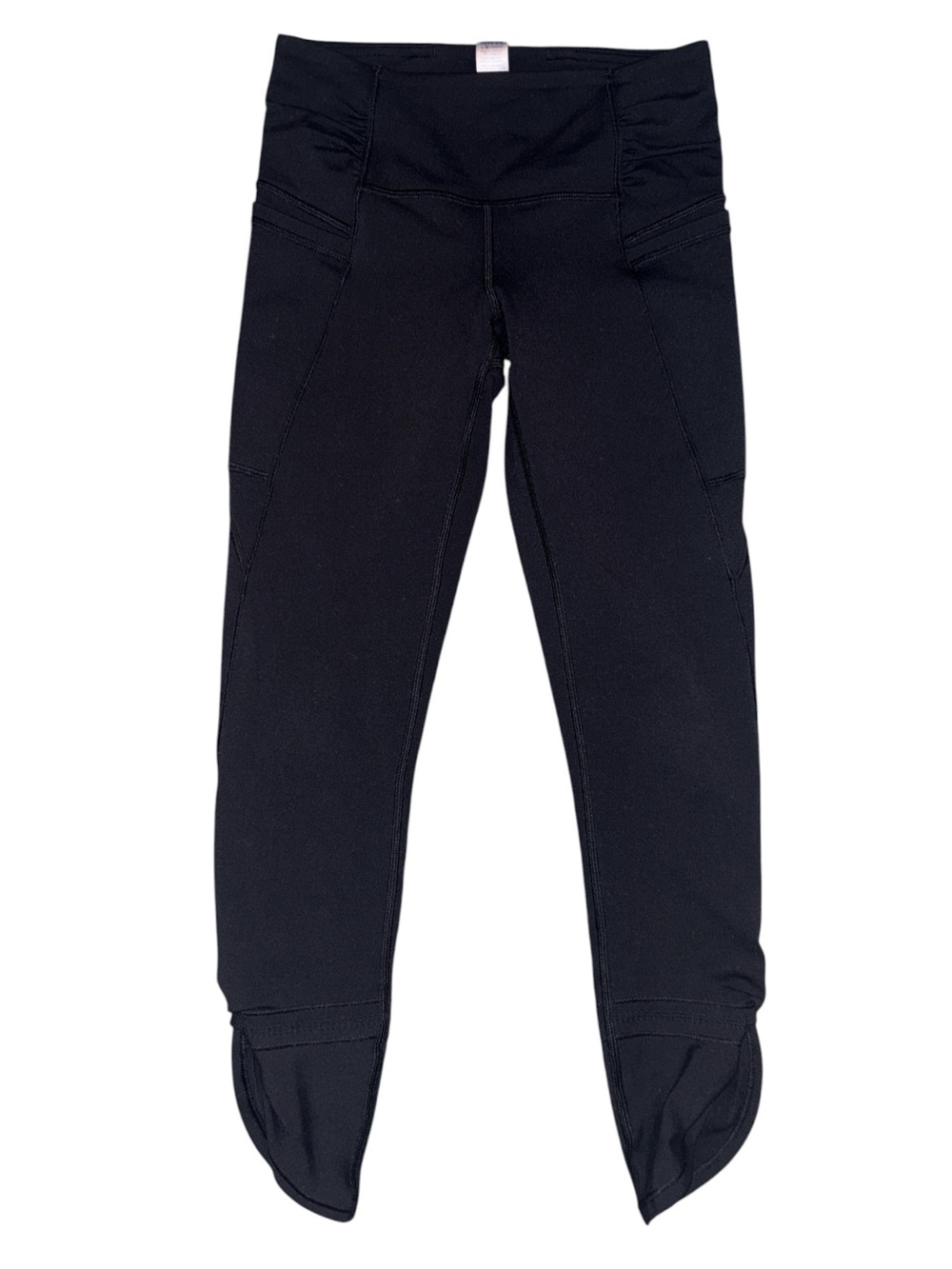 Ivivva by Lululemon Black Quick Trip Crop Leggings Pockets Girls Size 10